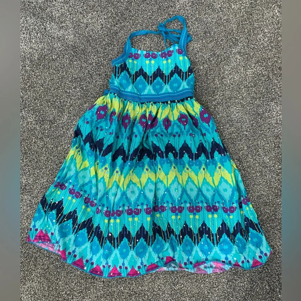 Emily West colorful dress, girls size 14